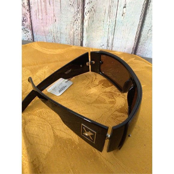 NWT X EYEWEAR 100% UV Protection Black Frames Smokey Brown Lenses NEW Unisex☀️🌞 - Picture 5 of 8